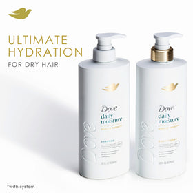 Dove Coconut & Hydration Shampoo lathering in hands