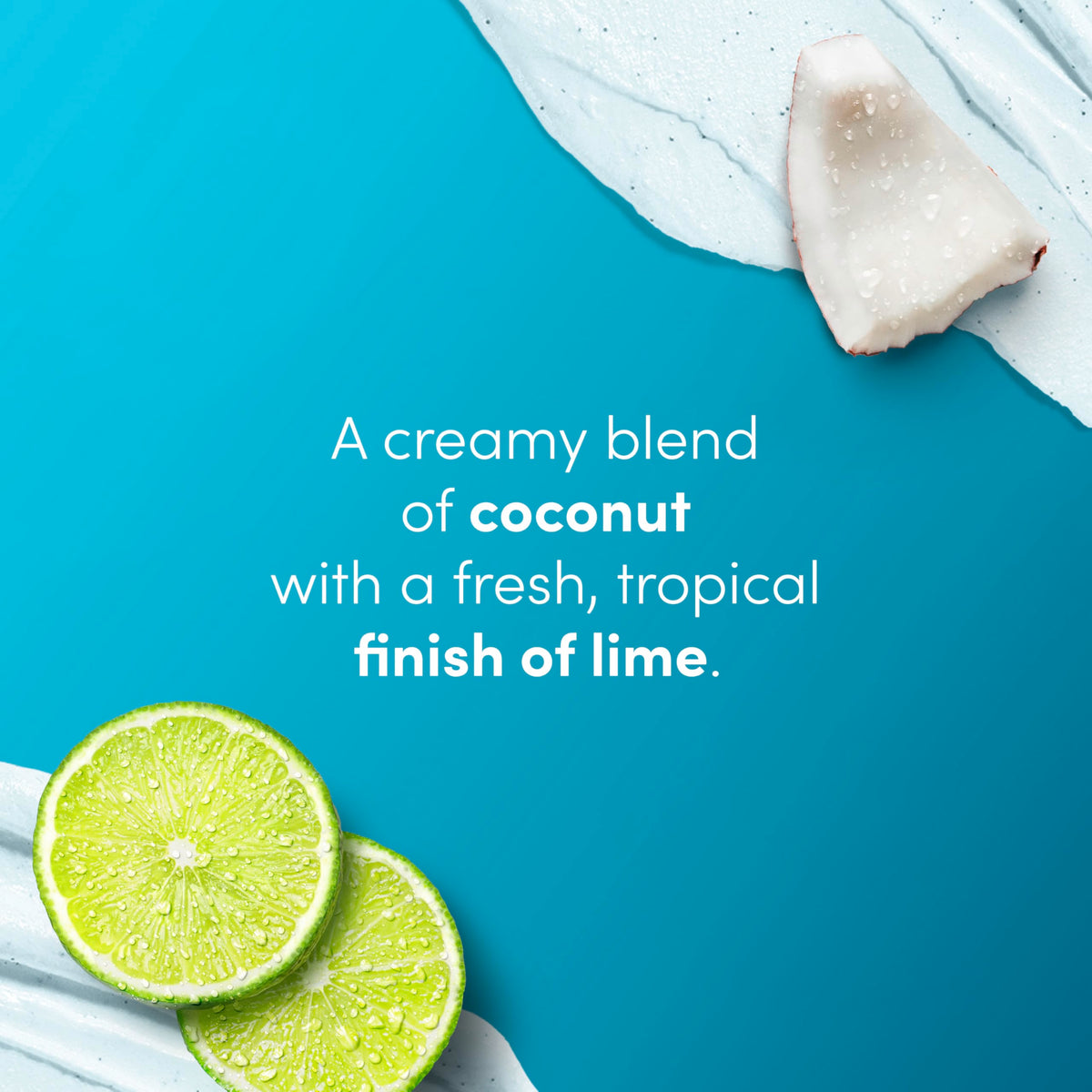 Dove Coconut & Lime Body Scrub in a shower setting