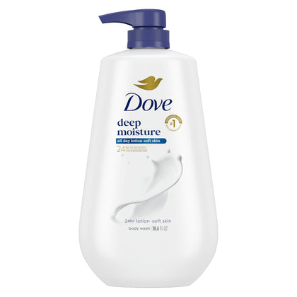 Dove Deep Moisture Body Wash 30.6 oz front view