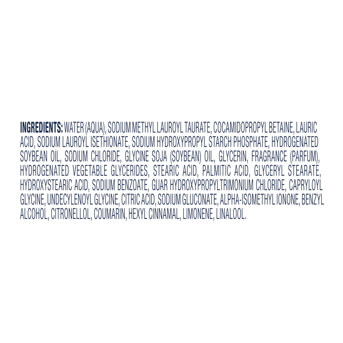 Dove Deep Moisture Body Wash ingredients list