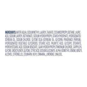 Dove Deep Moisture Body Wash ingredients list