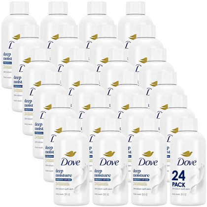 Dove Deep Moisture Body Wash travel-size 3 oz bottle front view