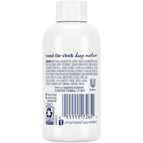 Dove Deep Moisture Body Wash travel-size 3 oz bottle side view