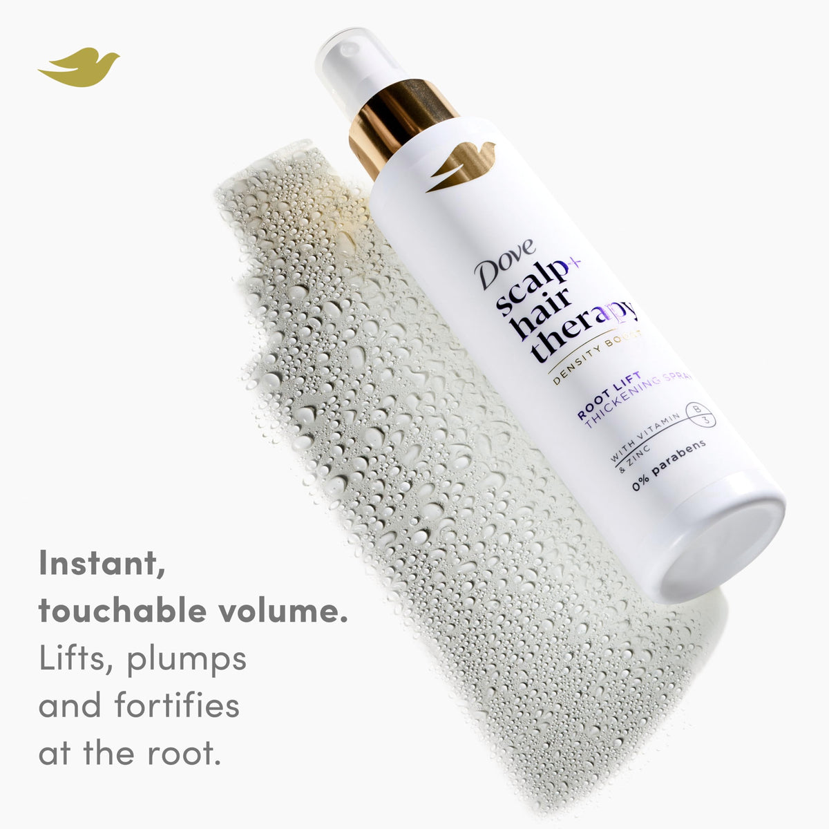 Dove Density support Thickening Spray bottle back view