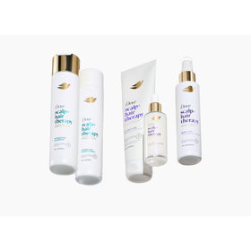 Dove Density support Thickening Spray on a bathroom shelf