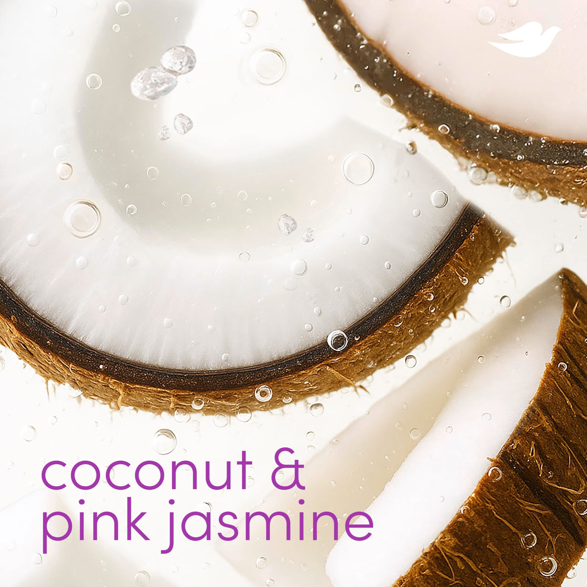 Dove deodorant stick Coconut Pink Jasmine side view