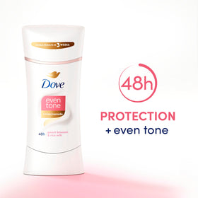 Dove Even Tone Antiperspirant Deodorant Stick Peach Blossom application