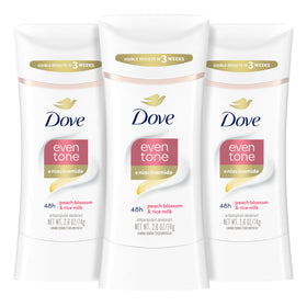 Dove Even Tone Antiperspirant Deodorant Stick Peach Blossom front view