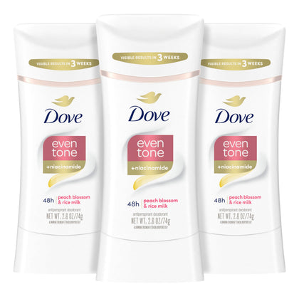 Dove Even Tone Antiperspirant Deodorant Stick Peach Blossom front view