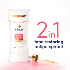 Dove Even Tone Antiperspirant Deodorant Stick Peach Blossom packaging