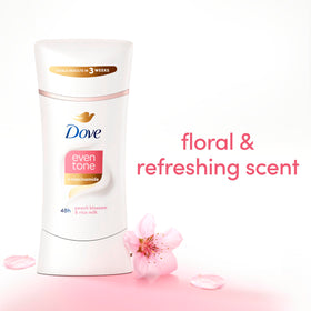 Dove Even Tone Antiperspirant Deodorant Stick Peach Blossom side view