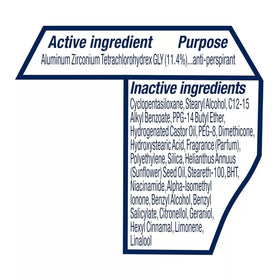 Dove Even Tone Antiperspirant Deodorant with ingredients list