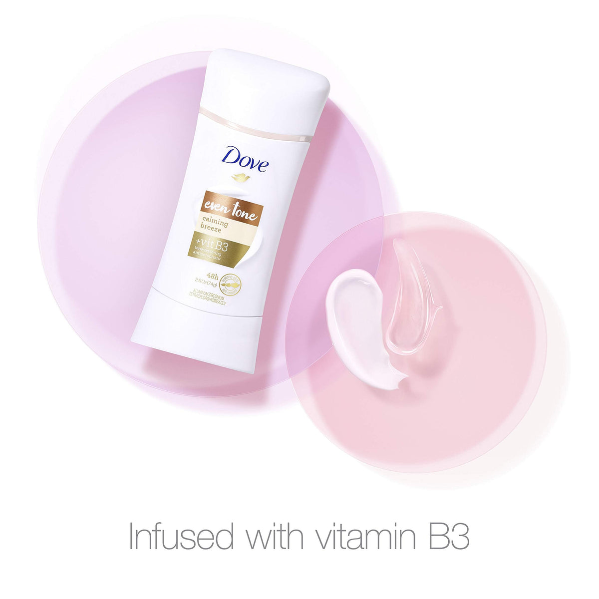 Dove Even Tone Antiperspirant Stick 2.6 oz side view