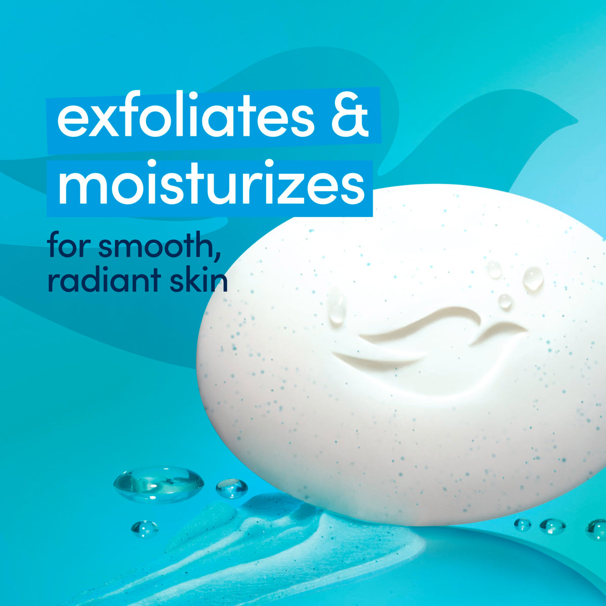 Dove Gentle Exfoliating Beauty Bar Soap in a bathroom setting