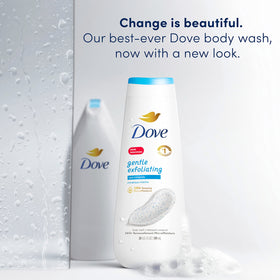 Dove Gentle Exfoliating Body Wash 20 oz back view