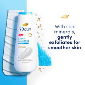 Dove Gentle Exfoliating Body Wash 20 oz side view