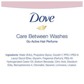Dove Hair Perfume 1.7 oz packaging and product details