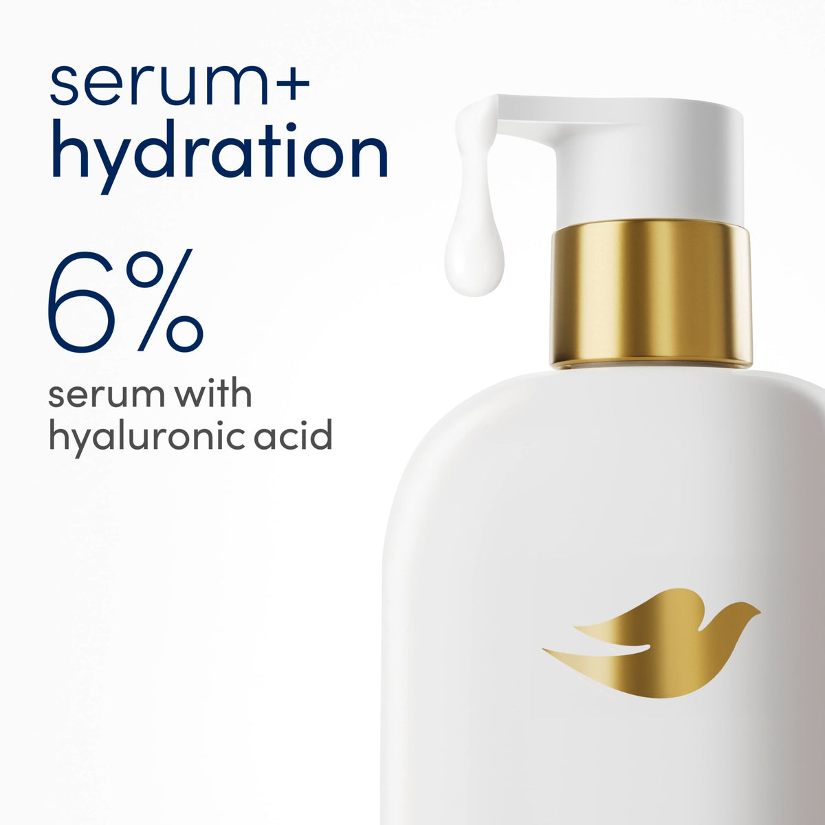 Dove Hydration Serum Body Wash creamy texture close-up
