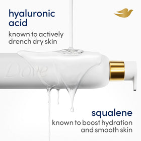 Dove Hydration Serum Body Wash in a shower setting