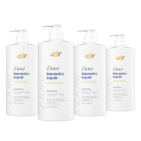 Dove Intensive Repair Shampoo 4 Pack front view with 28 Fl Oz bottles
