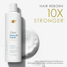Dove Intensive Repair Shampoo lathering in hands