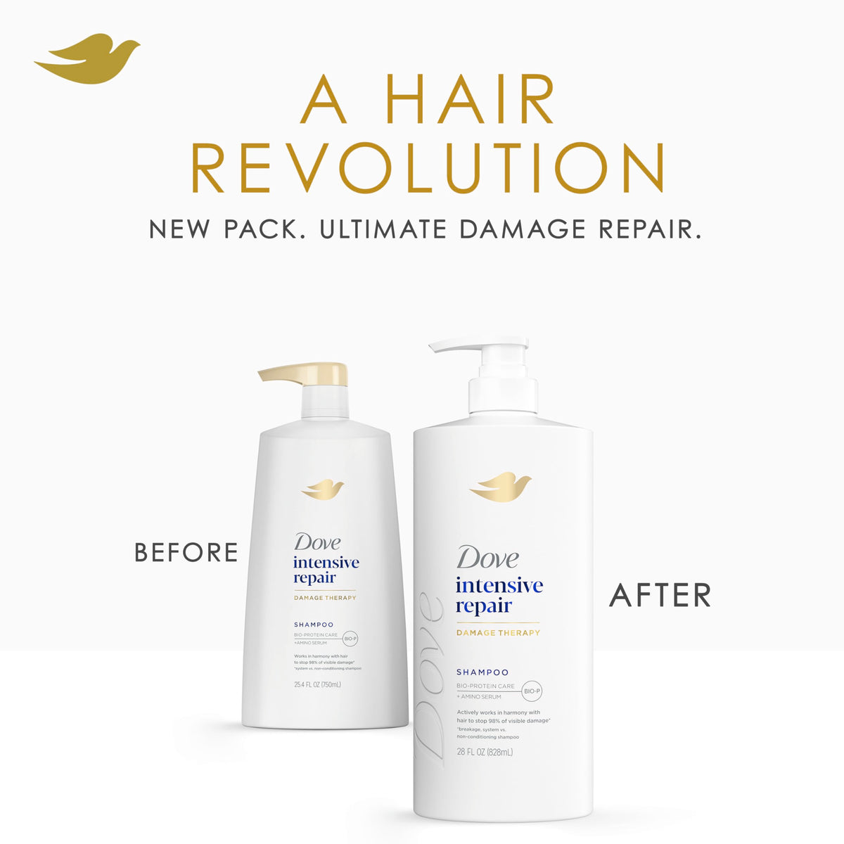 Dove Intensive Repair Shampoo with ingredients list