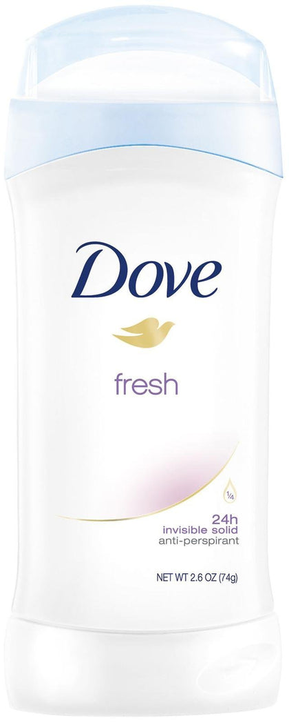 Dove Invisible Solid Deodorant Fresh 2.6 Oz front view with packaging