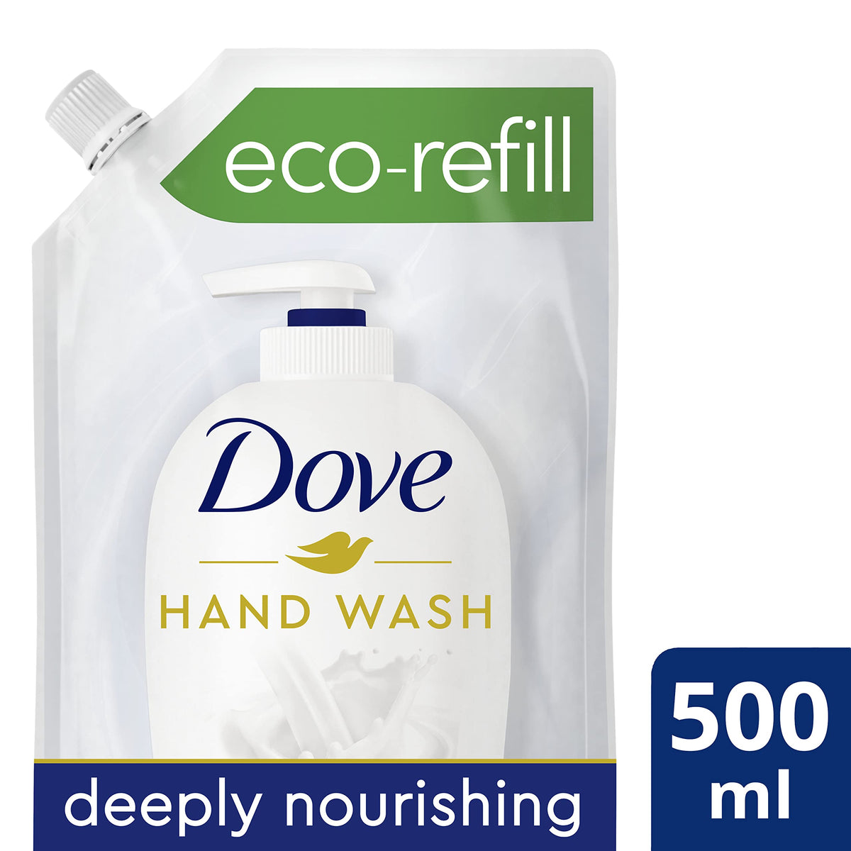 Dove Liquid Hand Wash Refill 500ml close-up of label