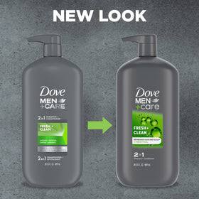 DOVE MEN + CARE 2 in 1 Shampoo and Conditioner 31 oz back view
