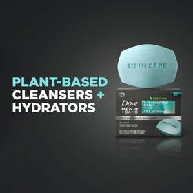 DOVE MEN + CARE 3-in-1 Cleanser Bar Blue Eucalyptus in use