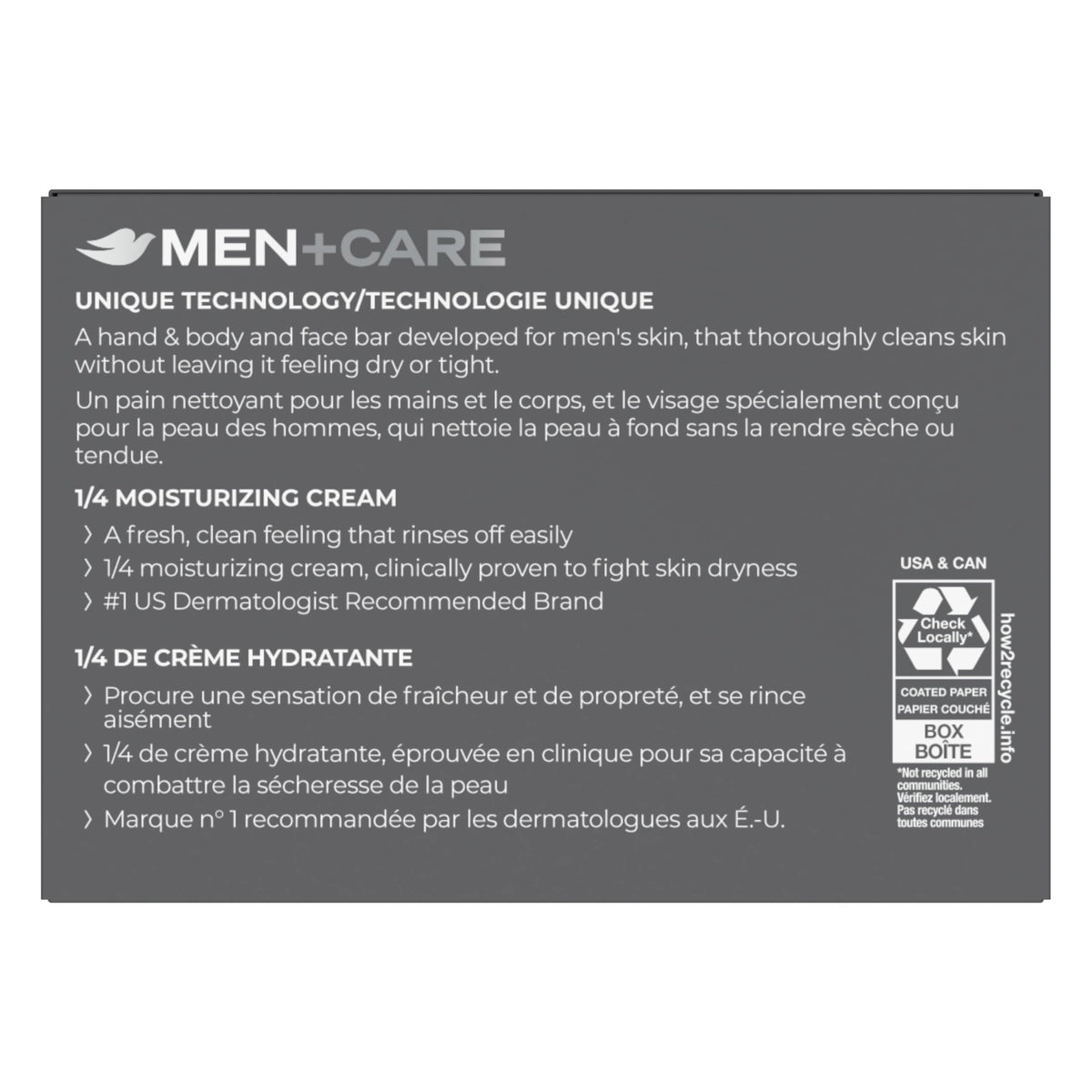 DOVE MEN + CARE 3-in-1 Cleanser Bar Blue Eucalyptus packaging