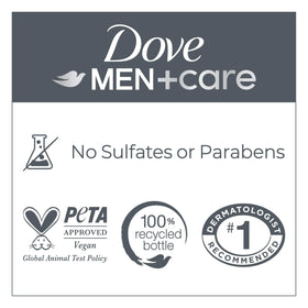 DOVE MEN + CARE Antibacterial Body + Face Wash 30 oz back view