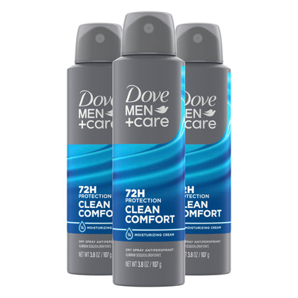 DOVE MEN + CARE Antiperspirant Deodorant Dry Spray Clean Comfort front view