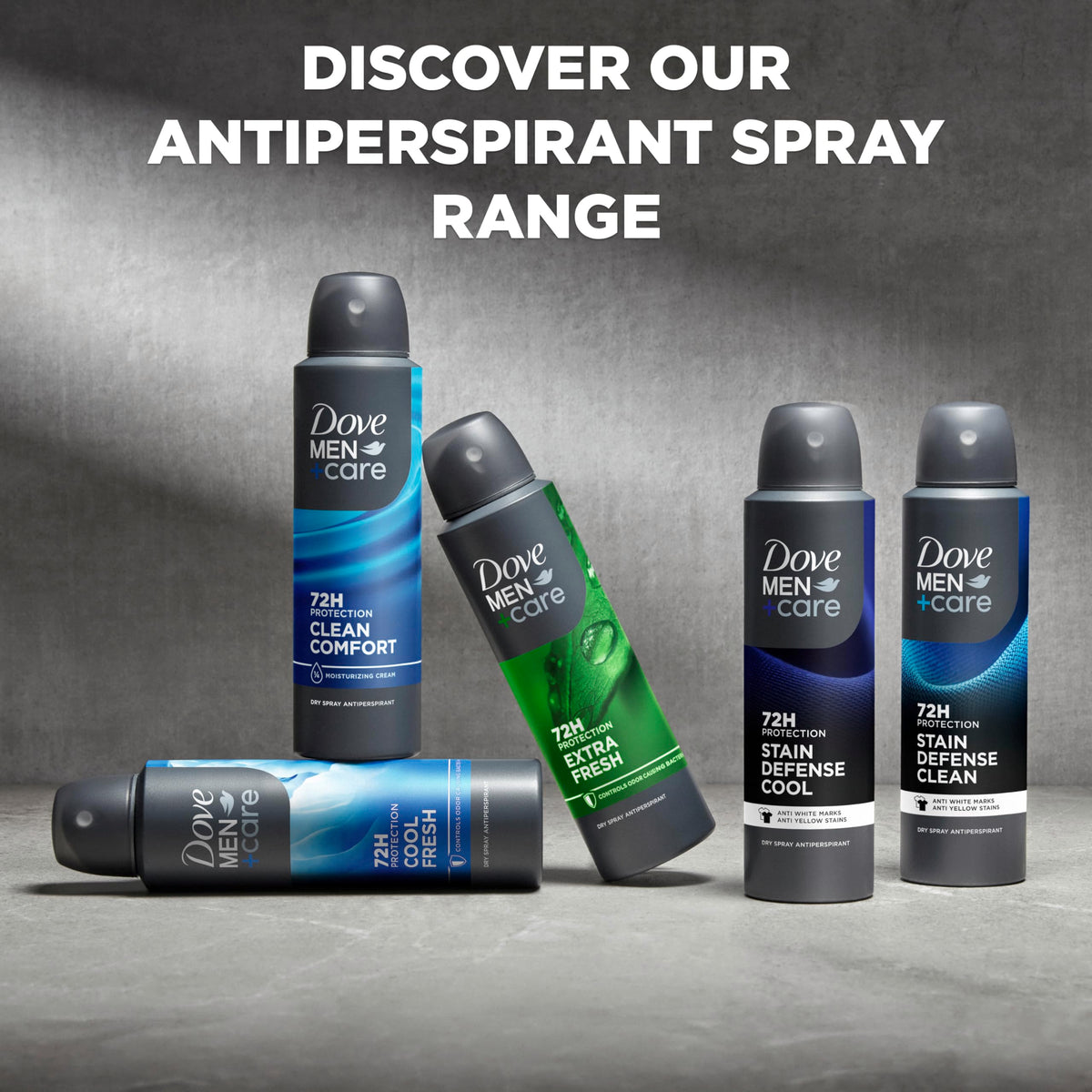 DOVE MEN + CARE Antiperspirant Deodorant Dry Spray Clean Comfort lifestyle scene