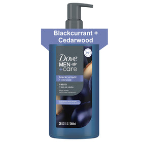 DOVE MEN + CARE Blackcurrant + Cedarwood Body Wash front view 26 oz