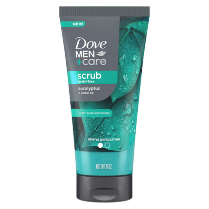 DOVE MEN + CARE Body and Face Scrub Eucalyptus front view