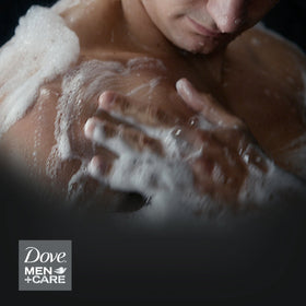 DOVE MEN + CARE Deep Clean Body and Face Bar Soap back view showing ingredients