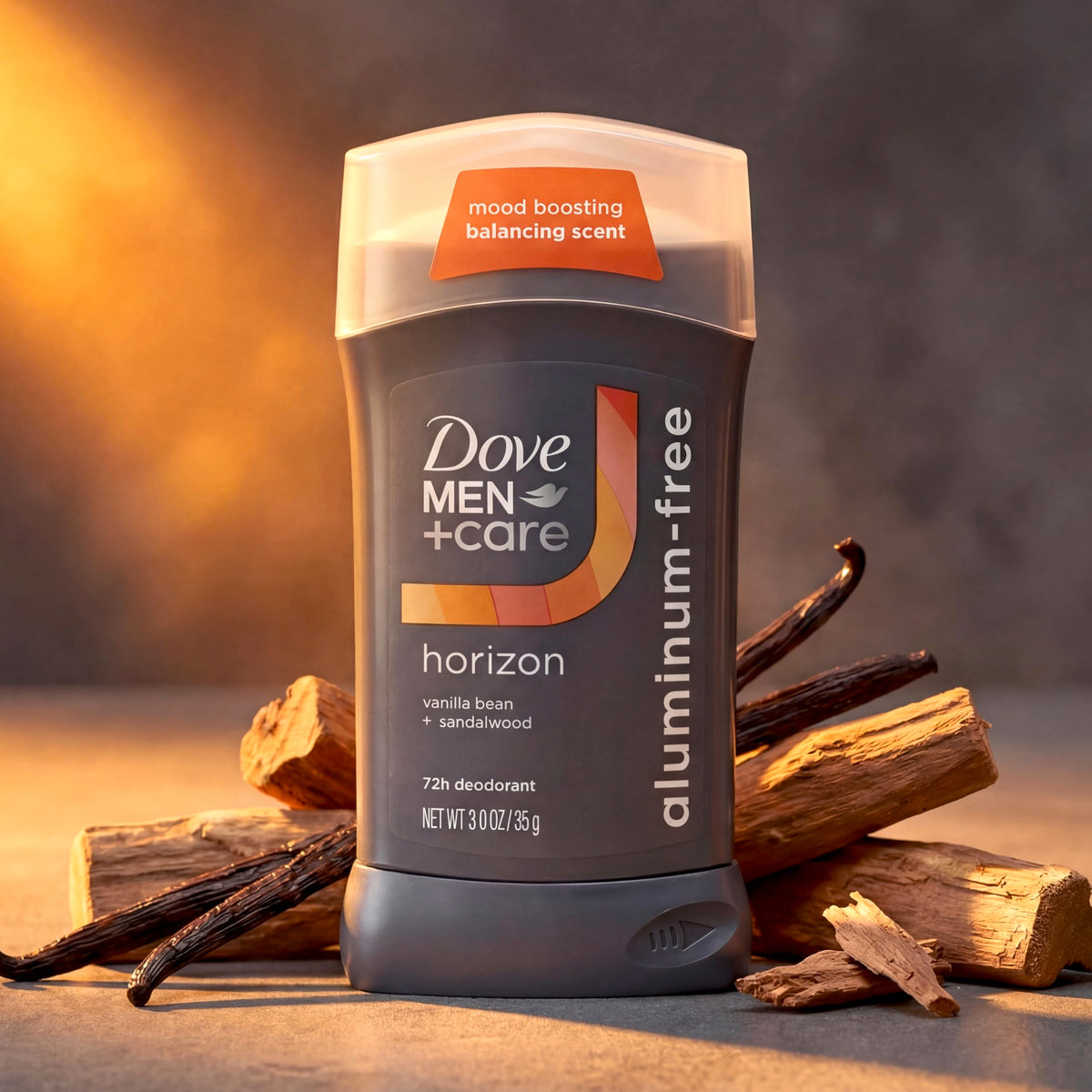 DOVE MEN + CARE deodorant stick application on skin