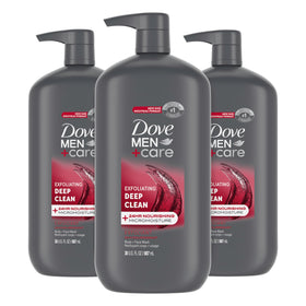 DOVE MEN + CARE Exfoliating Deep Clean Body Wash 30 oz front view