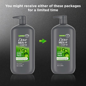 DOVE MEN + CARE Extra Fresh Body Wash 30 oz side view