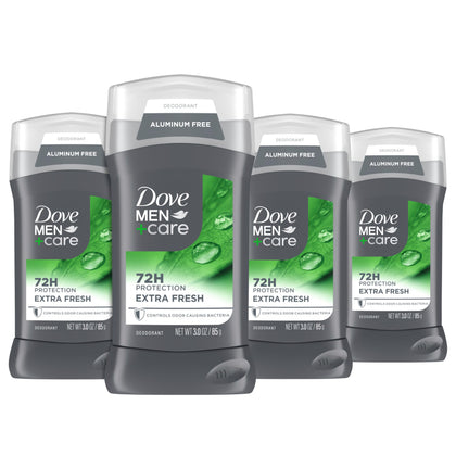 DOVE MEN + CARE Extra Fresh Deodorant Stick 4 Count packaging front view