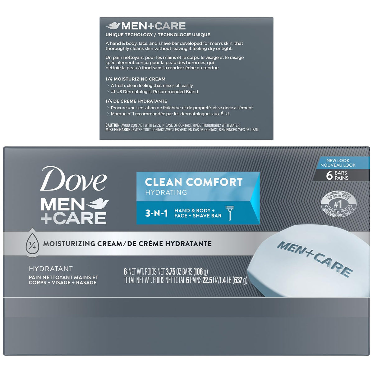 Dove Men+Care Extra Fresh soap bar front view