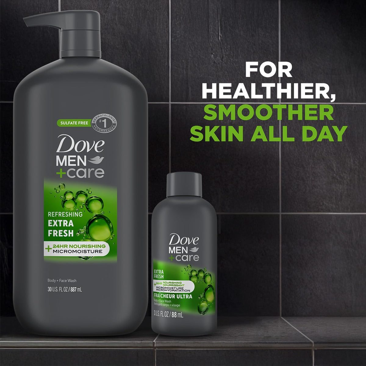 Dove Men+Care Extra Fresh travel-size body wash 3 oz