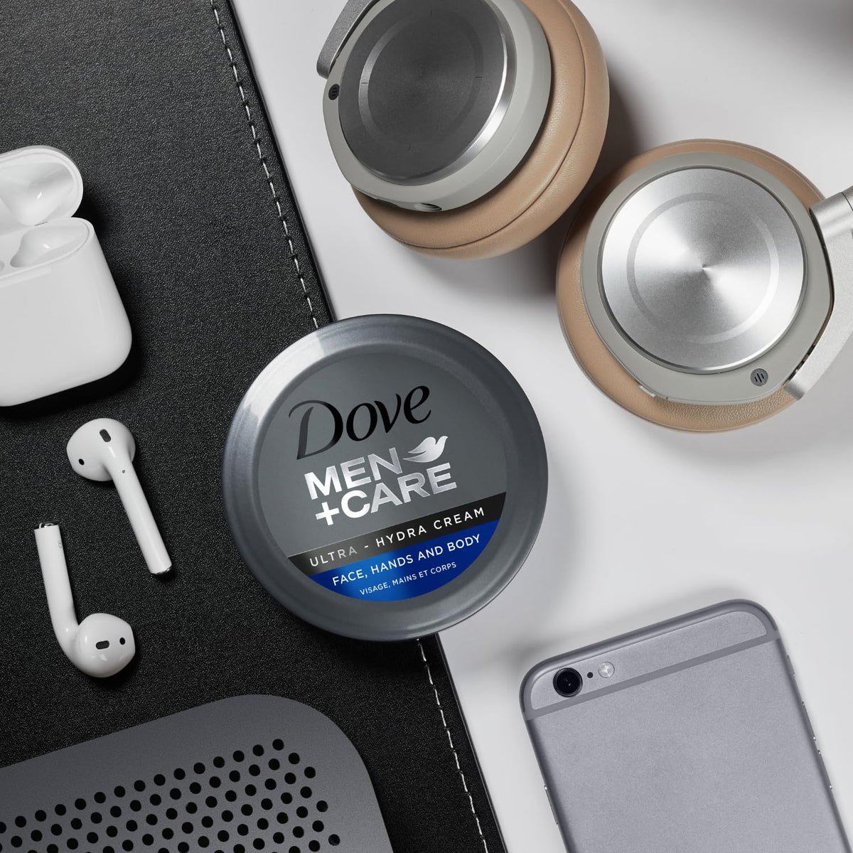 Dove Men+Care Ultra Hydra Cream application on skin