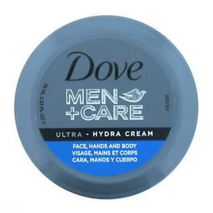 Dove Men+Care Ultra-Hydra Cream front view 2.53 FL OZ