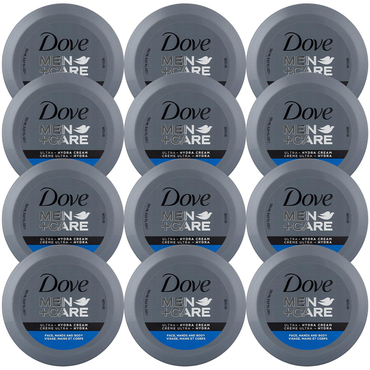 Dove Men+Care Ultra Hydra Cream front view with lid