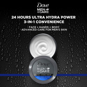 Dove Men+Care Ultra Hydra Cream in gym bag