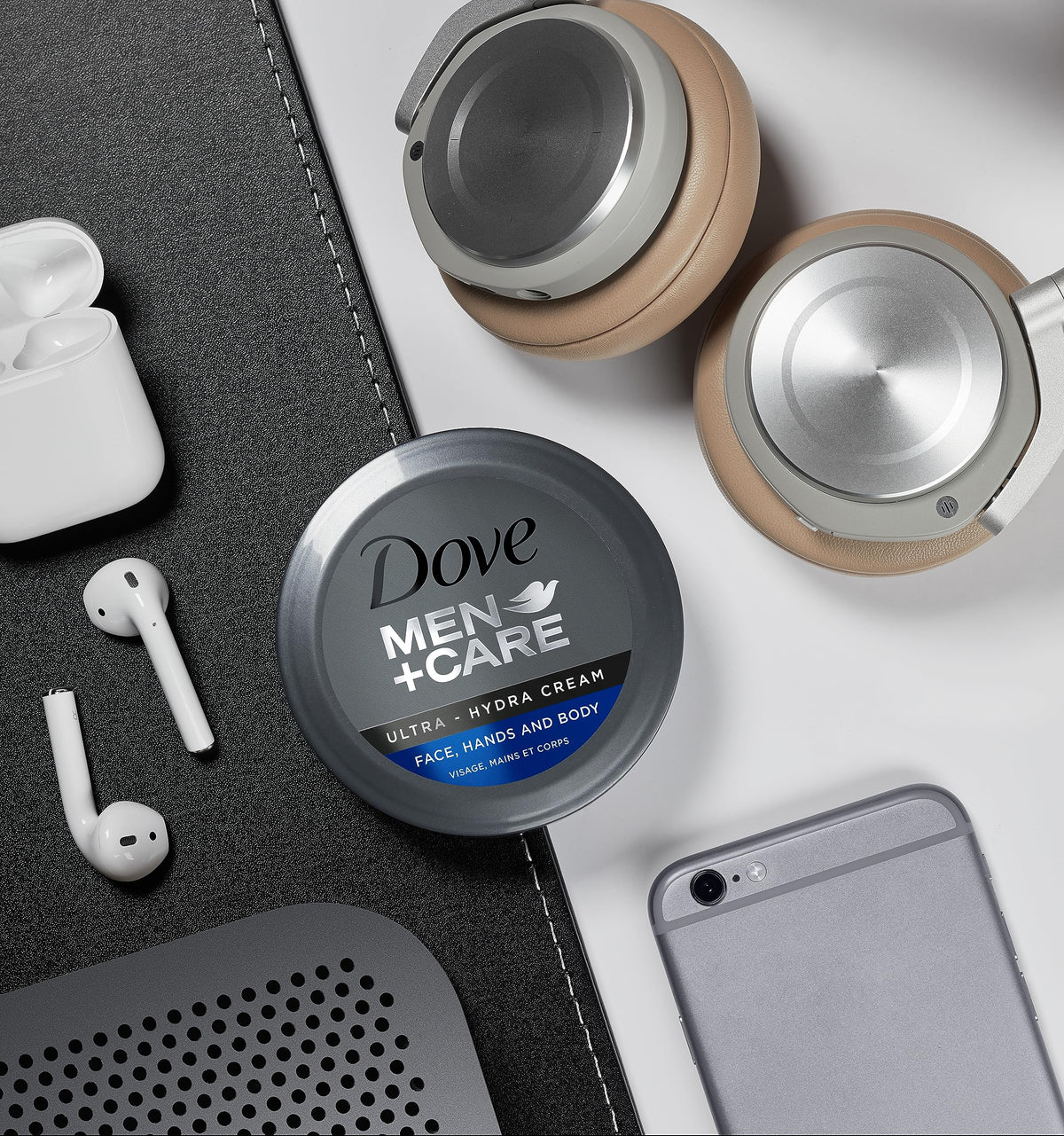 Dove Men+Care Ultra Hydra Cream on bathroom shelf