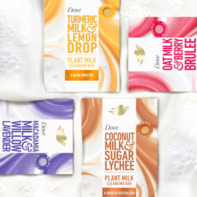Dove Oat Milk & Berry Brulee Cleansing Bar side view