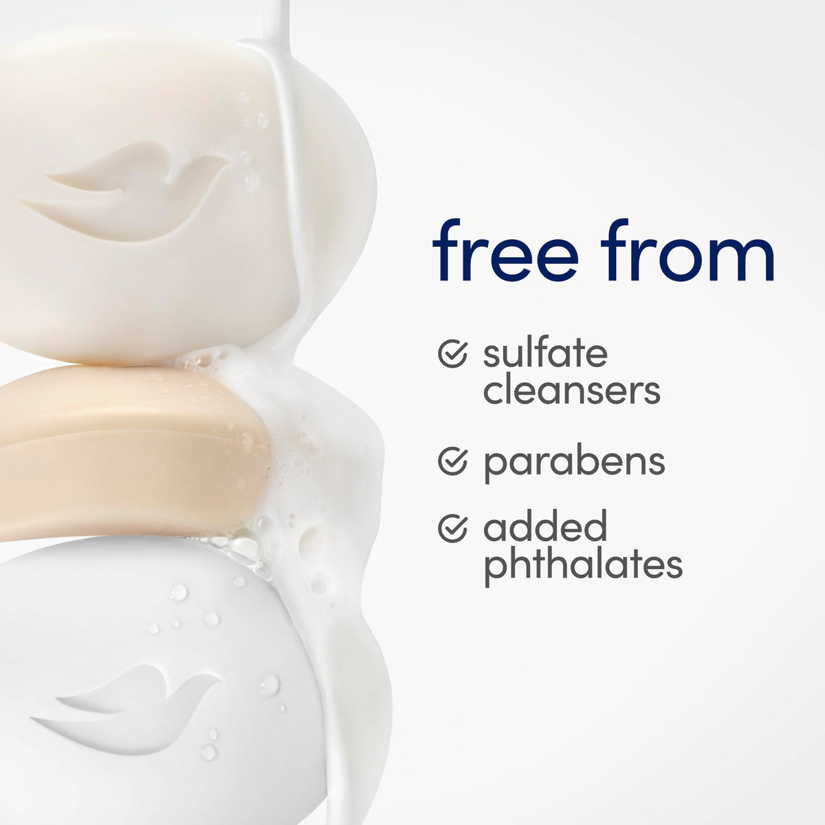 Dove Original Beauty Bar Soap lathering on hands